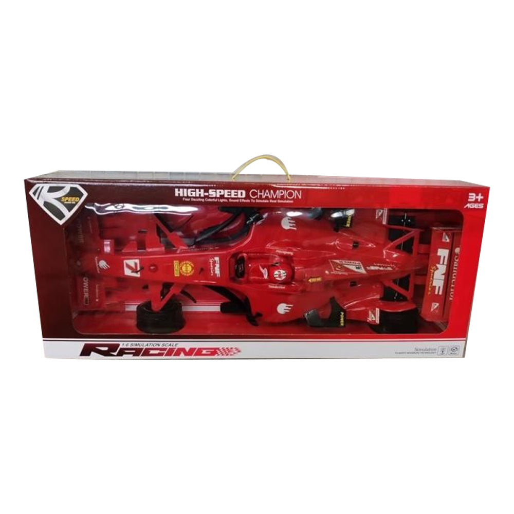 (Net) "Red F1 1/12 Car Toy - High-Speed Racing for Kids