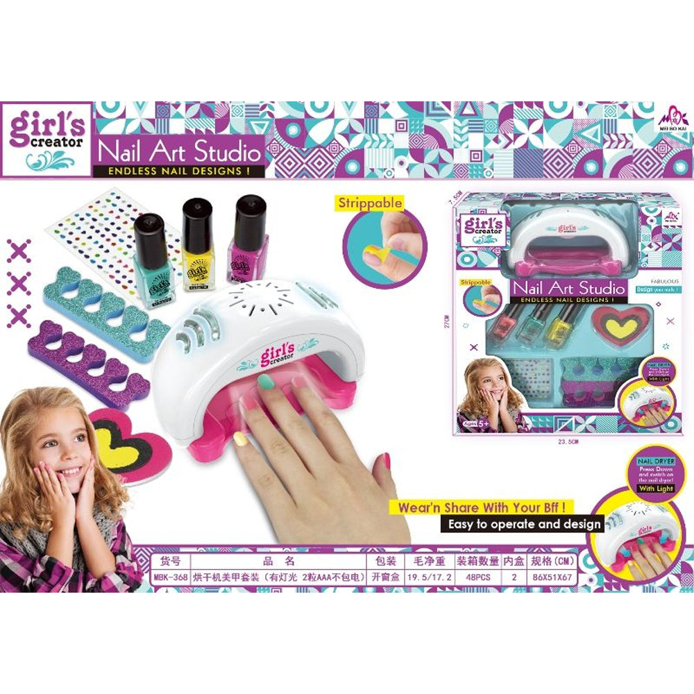 Electric Nail Art Studio Kit - Beauty Play for Little Fashionistas