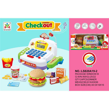 (NET)  Fast Food Diner Cash Register Toy