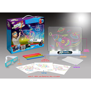 (Net) Illuminated 3D Magic Drawing Board for Kids