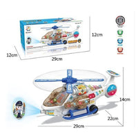 (Net) Electric Universal Light and Music Police Fire Fighting Helicopter Toy