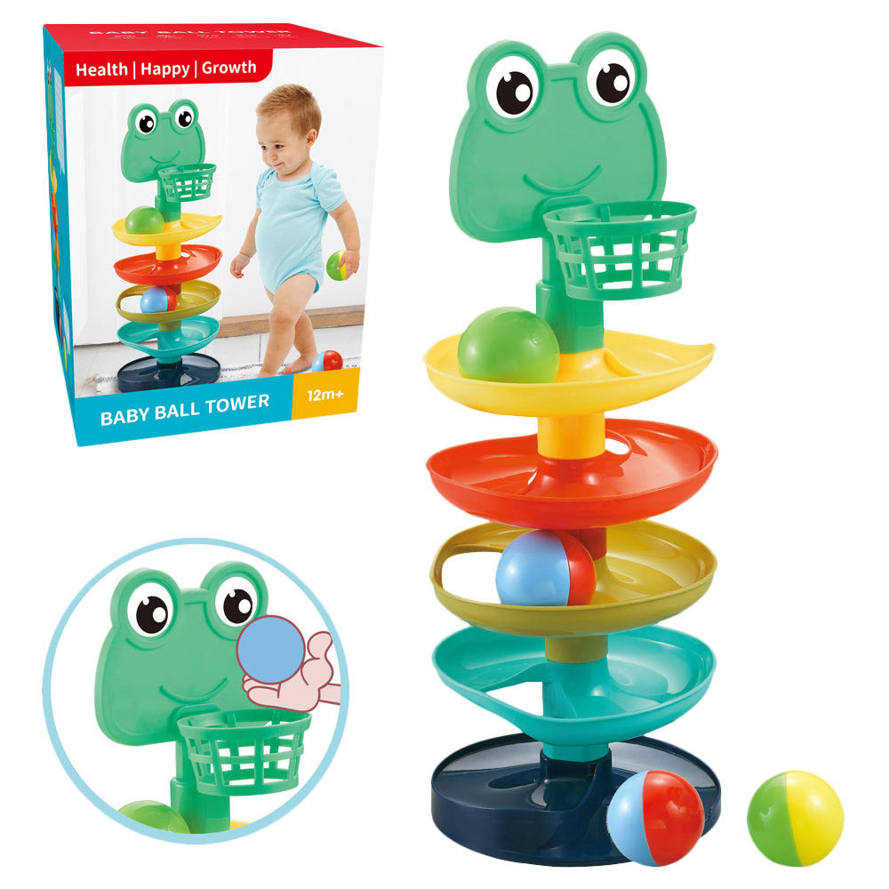 Baby Ball Tower - Fun Frog Animation with 2 Colorful Balls