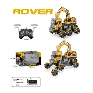 ( NET) Rechargeable Remote Control Truck-Bulldozer with Robotic Wheels