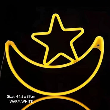 (Net) Ramadan Moon And Star Light Decoration