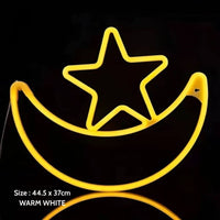 (Net) Ramadan Moon And Star Light Decoration