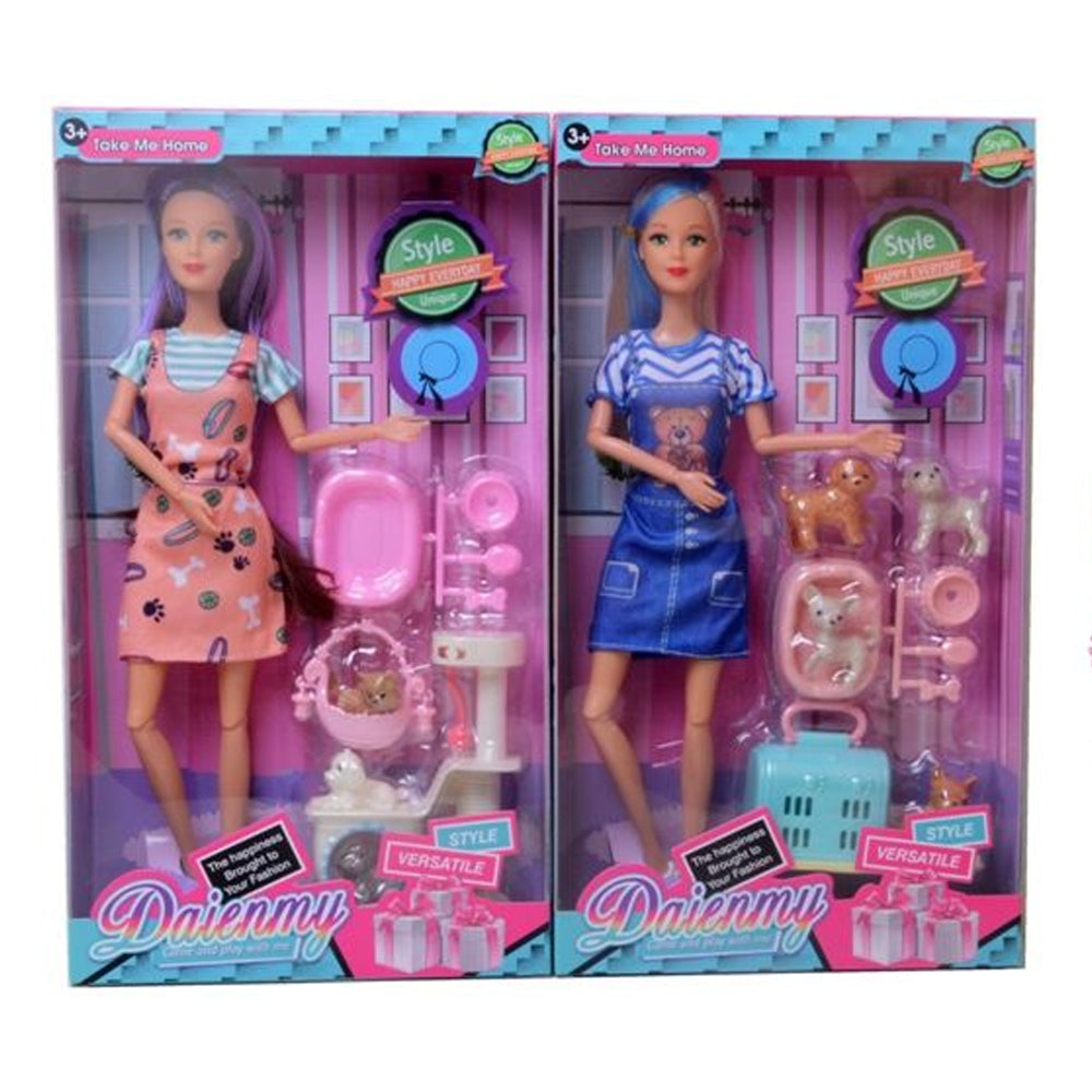 Barbie Doll with Pet Care Set