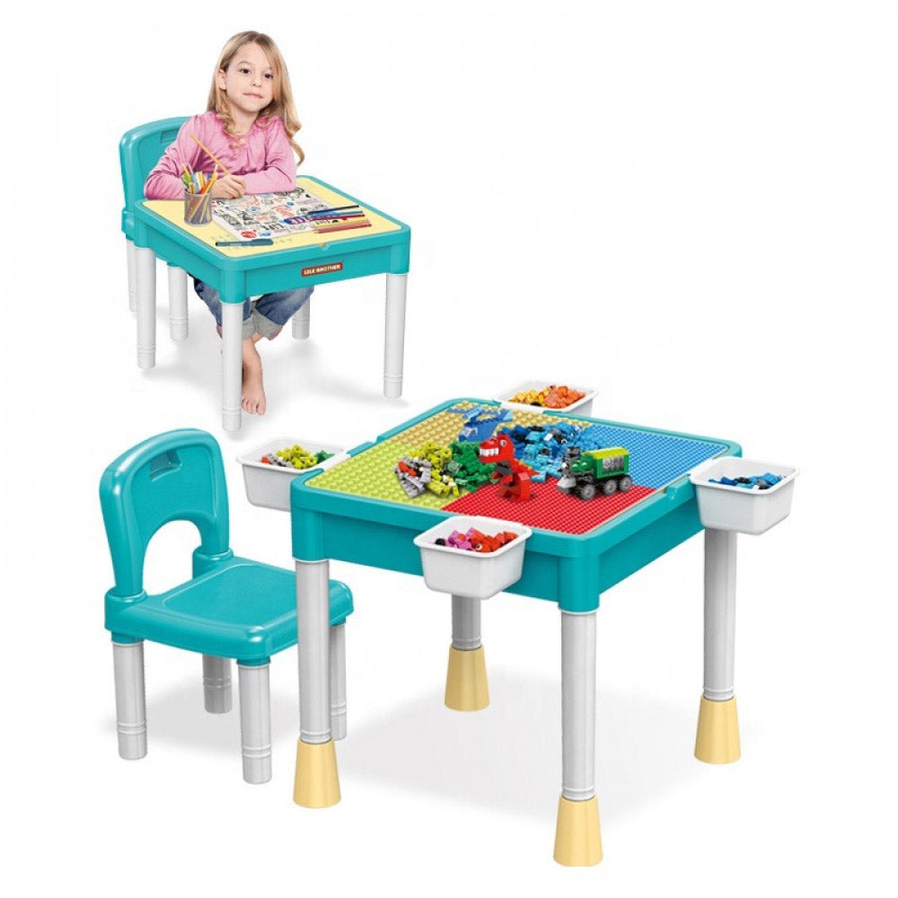 (Net) 2-in-1 Blocks Table with Chair - A World of Creative Exploration for Kids