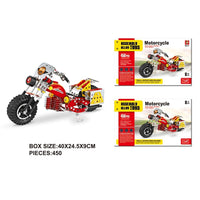 Creative DIY Intelligence Motorcycle Building Block Toy for Kids