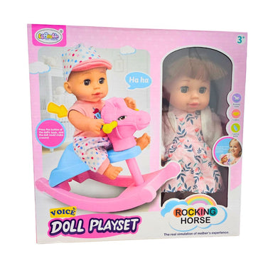 12 inch Baby Doll Rocking Horse With Sound