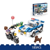 COGO 185 PCS Educational Building Blocks Police Station Toy