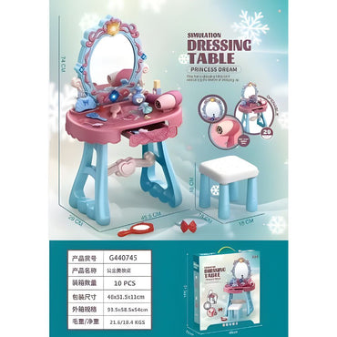 (Net) Princess Dressing Table Make up Set for Kids
