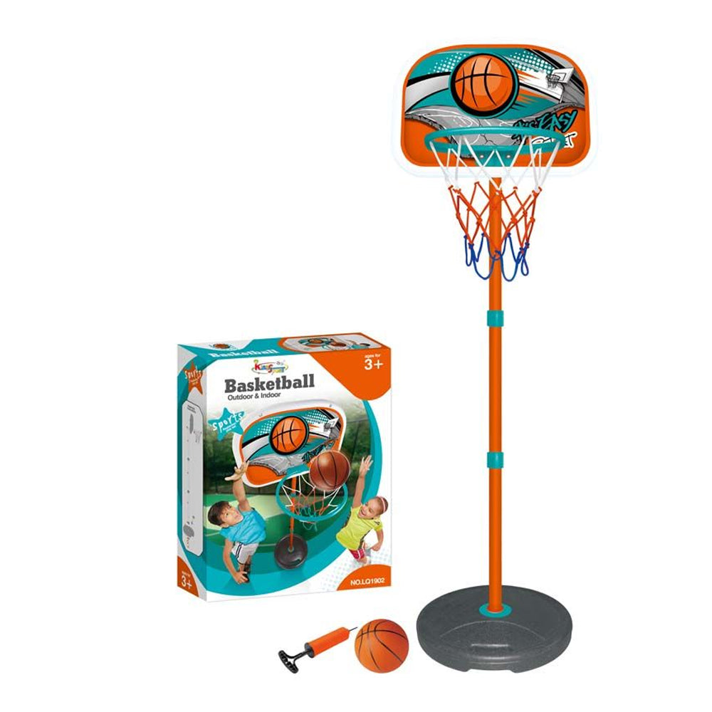 (Net) Adjustable Kids Basketball Hoop Stand - Mini Game Toy for Backyard Fun