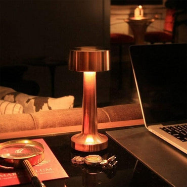 Decoration LED Light Metal Desk Lamp Touch Rechargeable USB