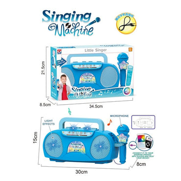 Blue Electronic Musical Microphone Kids Instrument Set
