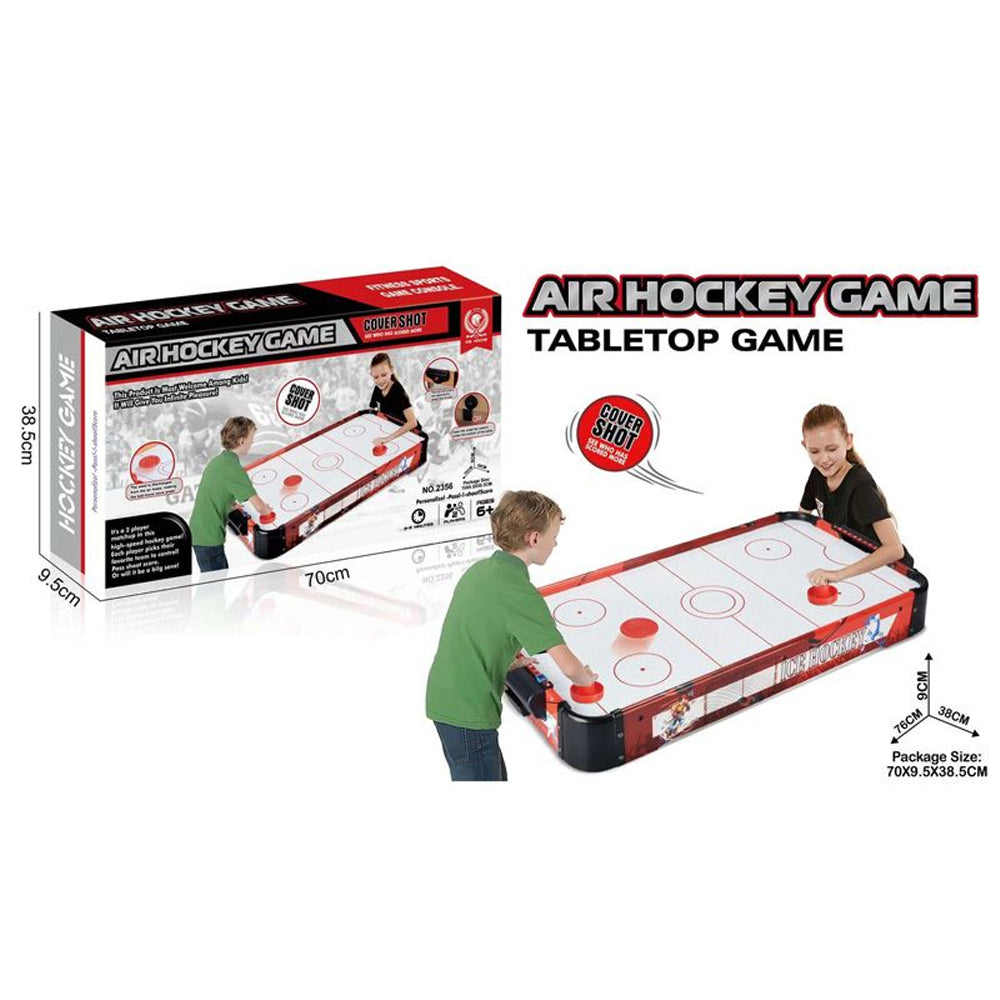 (Net) High-Speed Wooden Table Ice Hockey Game - Ball Shooting Kids Indoor Play Toy