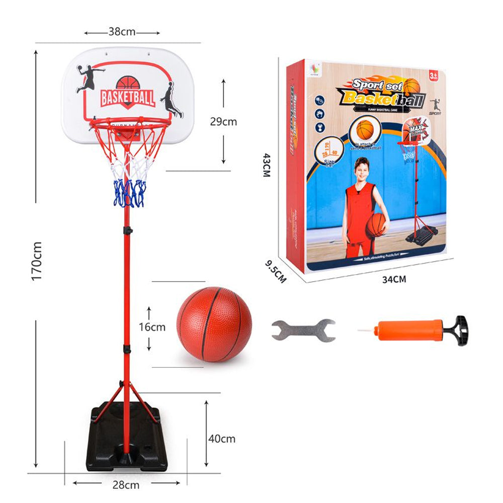 Adjustable Height Kids Basketball Stand - Indoor & Outdoor Sport Set