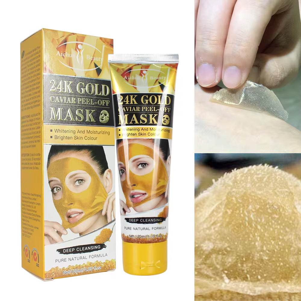 (NET) Aichun Beauty Whitening 24k Gold & Cavior Peeling Off Mask Cleansing Natural Facial  sk/219128