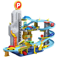 (Net) Car Parking Lot Toys Garage Game Set With Race Tracks For Kids