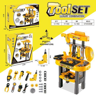 Kids' Super Workshop Play Set - Multifunctional Tool Toy Bench