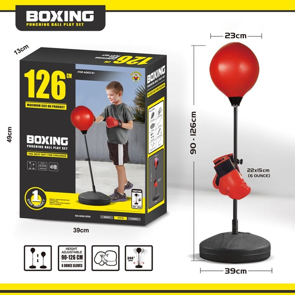 ( NET) Kids' Boxing Punching Ball Play Set with Gloves