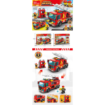 Fire Rescue Assembly DIY Building Blocks - Educational Fire Fighting Truck Toy