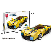 Asphalt Car Racing DIY Building Brick Toy