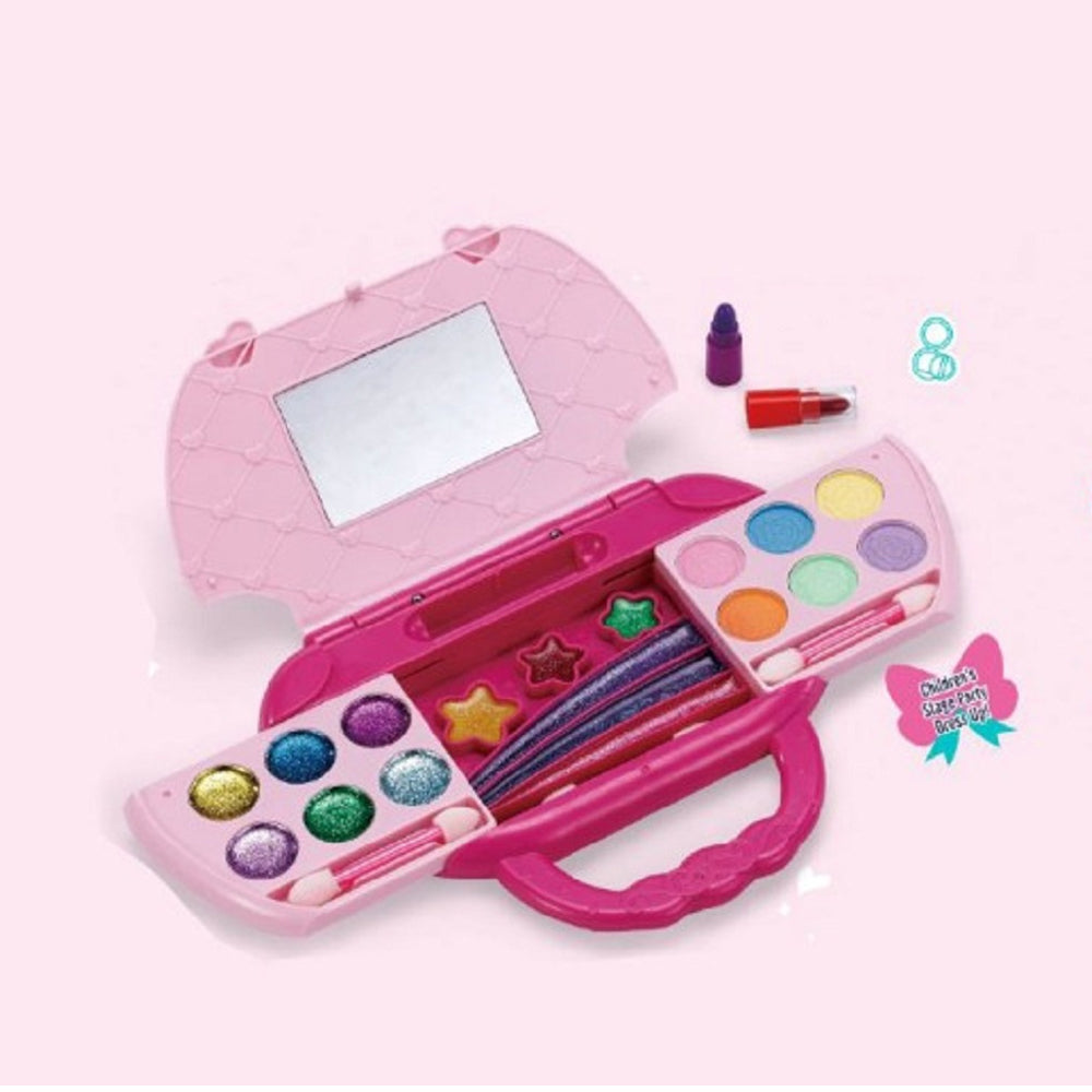 Girls Beauty Makeup Products Toy Game - Kids Cosmetic Kit with Handbag
