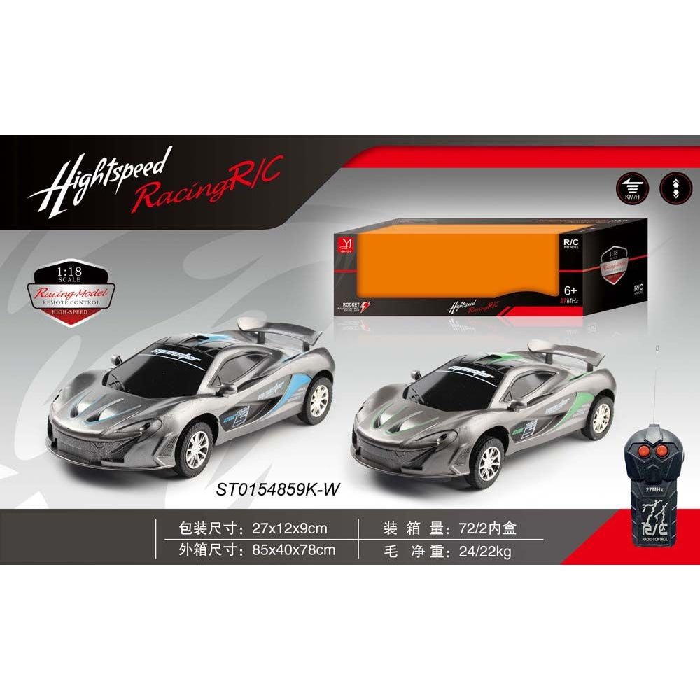 2.4G 1:18 RC Racing Car with LED Lights - Speed Series