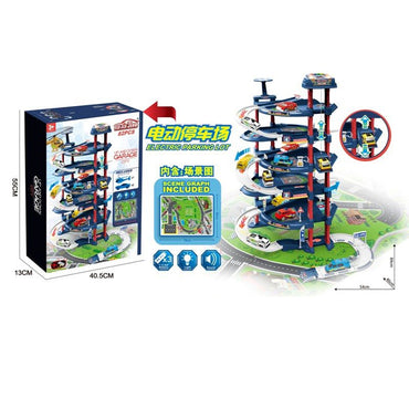 (NET)  Electric Parking Lot Toy with Multi-Layered Vehicles