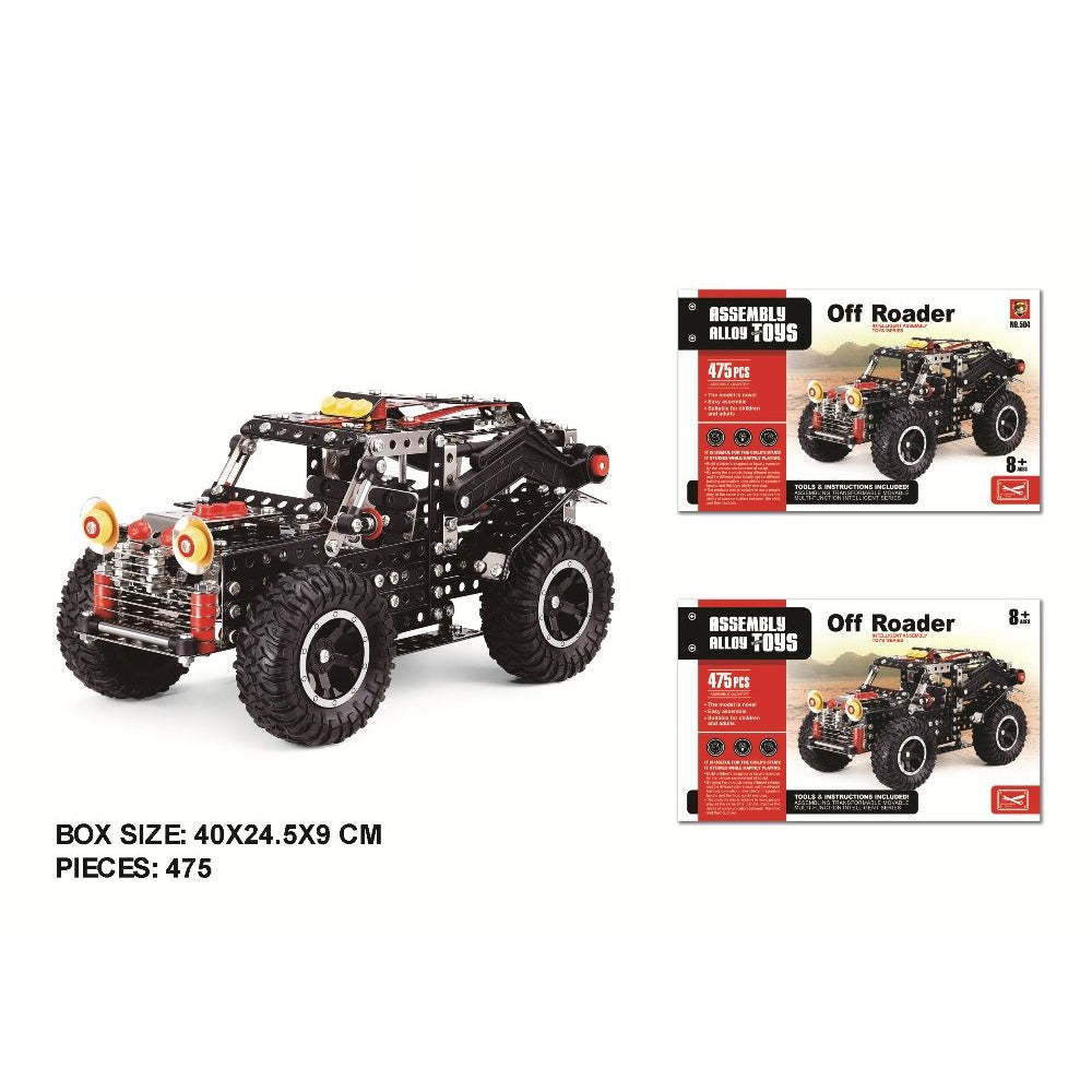 Utv Blocks Set 475-Piece Metal Off-Roader DIY Building Blocks Se