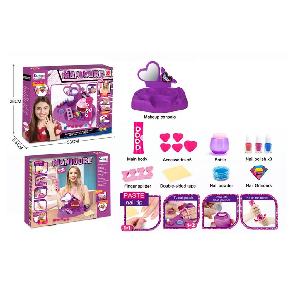 Kids DIY Princess Dress-Up Makeup Set with Nail Polish / 902