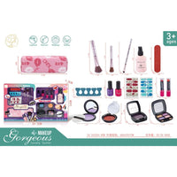 (Net) Kids Pretend Play Makeup Set - Portable Beauty Game Toy