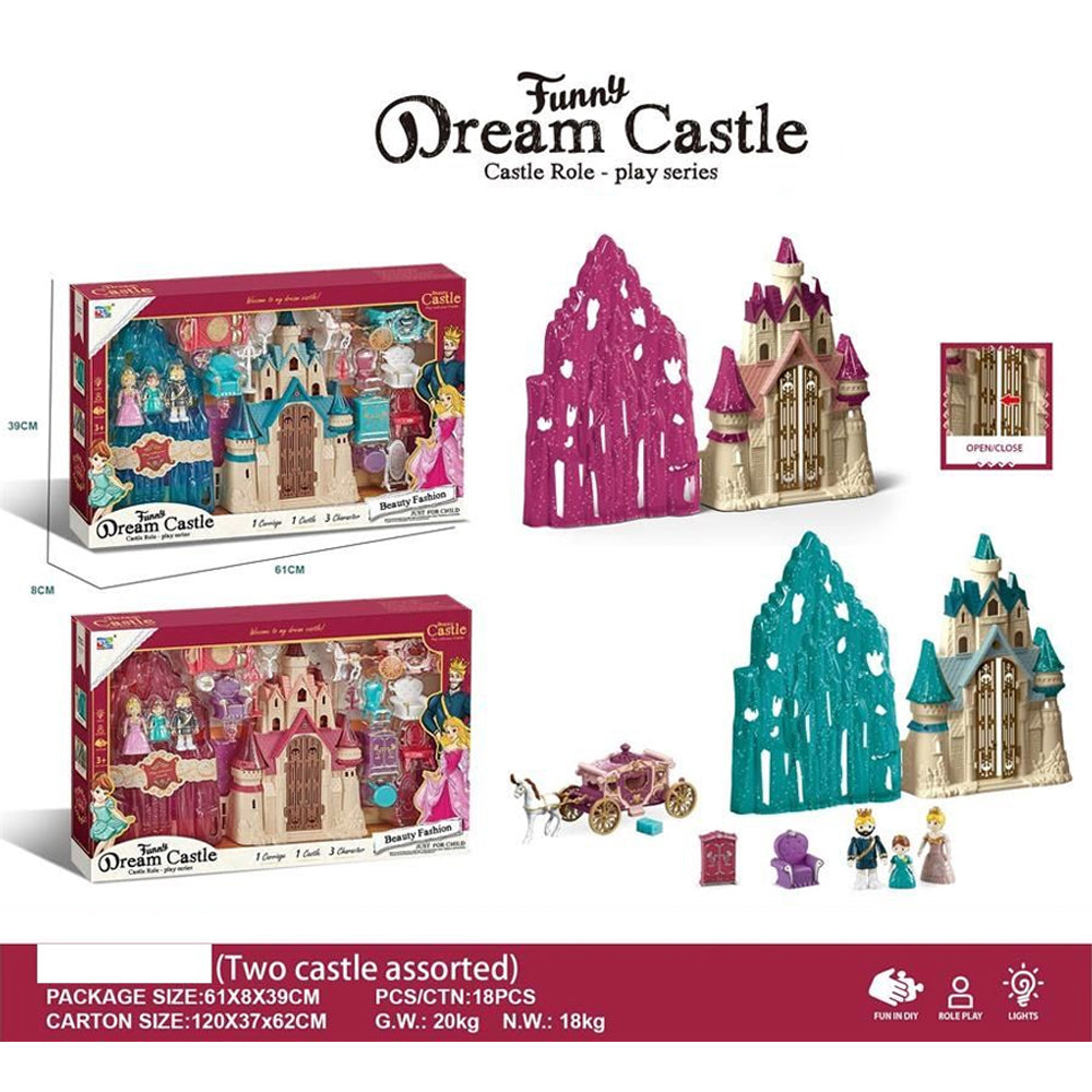 Enchanted Villa Castle Doll House Play Set with Lights & Sounds