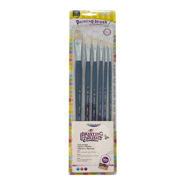 Nylon Art White Brush 6 Pcs