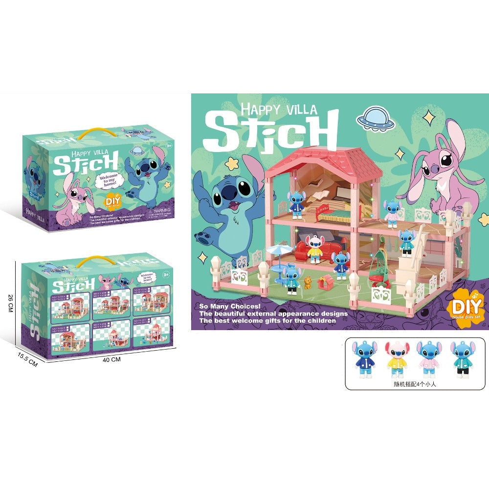 ( Net ) Lilo And Stitch Villa House Stich With figures