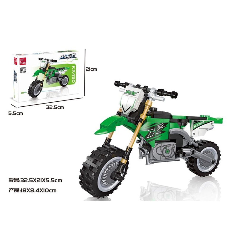 229-Piece Children's Construction Motorcycle Model Building Toy