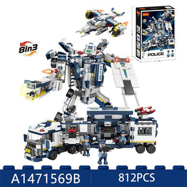 812-Piece Police Robot Building Blocks Set