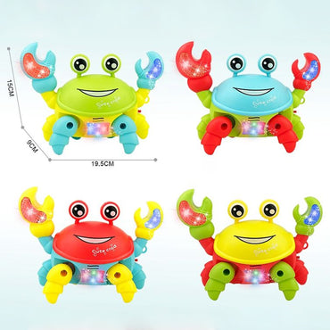 Electric Walking Crab Toy - Funny Lights & Music, Cartoon Design