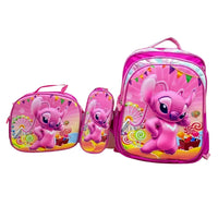 (Net) Stitch Backpack 3 Pcs 14 inch