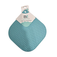 (net) Square Insulation Pad Silicone Placemat Heat Resistant Foldable Anti Slip Silicone Hot Mat 2pcs