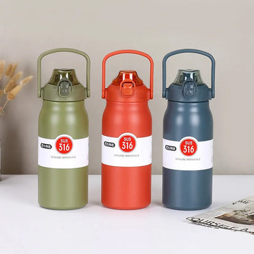 (Net) 1000ML Vacuum Insulated Stainless Steel Sports Water Bottle / 061885