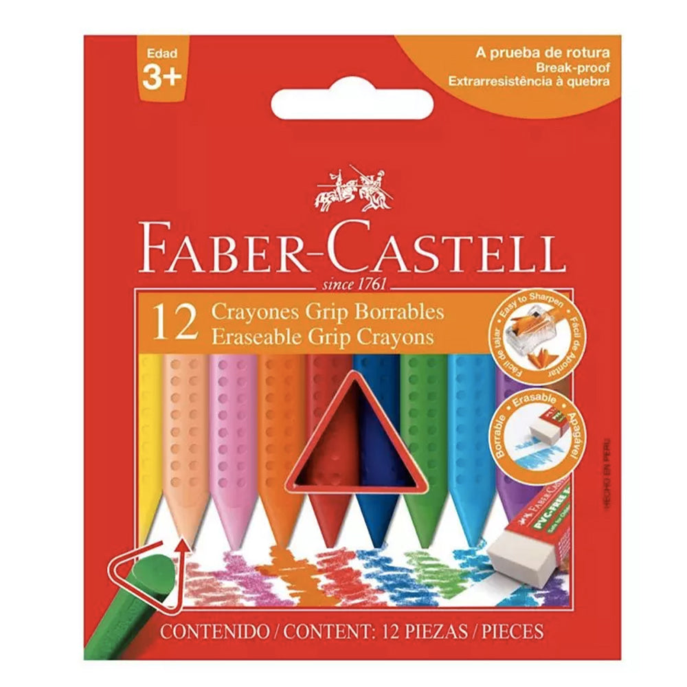 (NET) Faber Castell FC Wax Crayons Grip            12cl