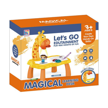Giraffe Projector Painting Board - Art Learning Table for Kids