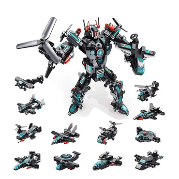 12-in-1 Robot Transform Car Building Block Toy - Educational Learning