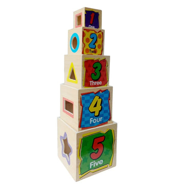 Wooden Number and Letter Learning Blocks - A Fun Path to Early Education