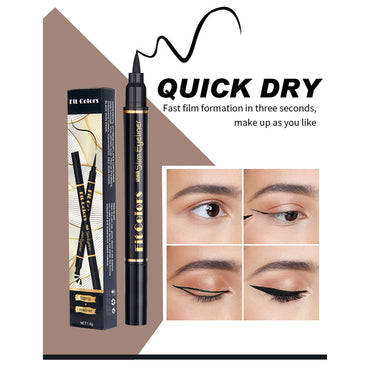 (NET)  Double-Ended Triangle Wing Seal Waterproof And Sweat-proof non-Smudge Eyeliner