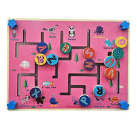 Wooden Number Maze Board