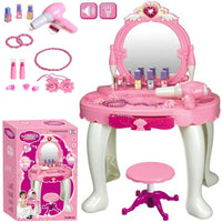 (Net) Little Princess Pretend Vanity Set with Mirror and Makeup Table