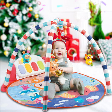 (Net) Soft Baby Gym Play Mat - Engaging Activity Mat for Infants