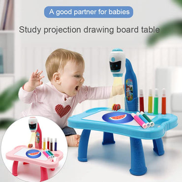 Kids LED Projector Drawing Desk - Educational Painting Toy Set
